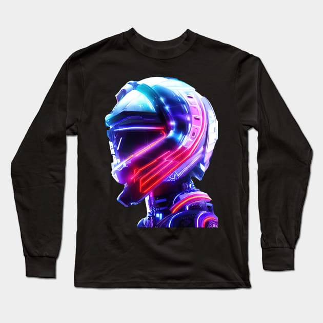 Futuristic helmet Long Sleeve T-Shirt by Alekxemko